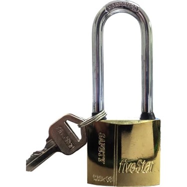 FİVESTAR 50mm Uzun Asma Kilit Sarı 